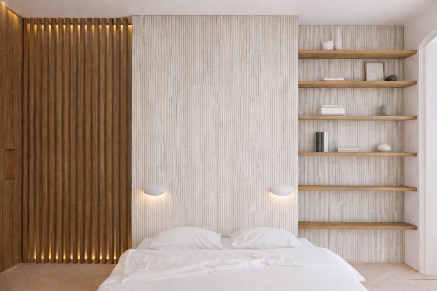 Chambre contemporaine épurée – conception architecturale intérieure (copie)