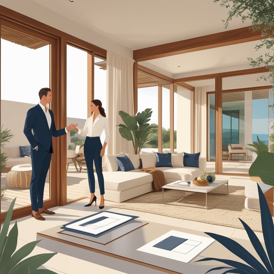 Optimisation de location saisonnière en Corse avec un architecte d’intérieur. Création d’un concept unique, agencement optimisé et suivi rigoureux des travaux.