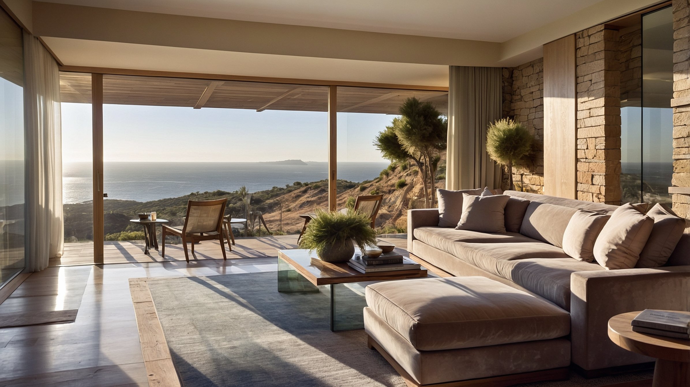 Suite avec accès direct à une terrasse ensoleillée