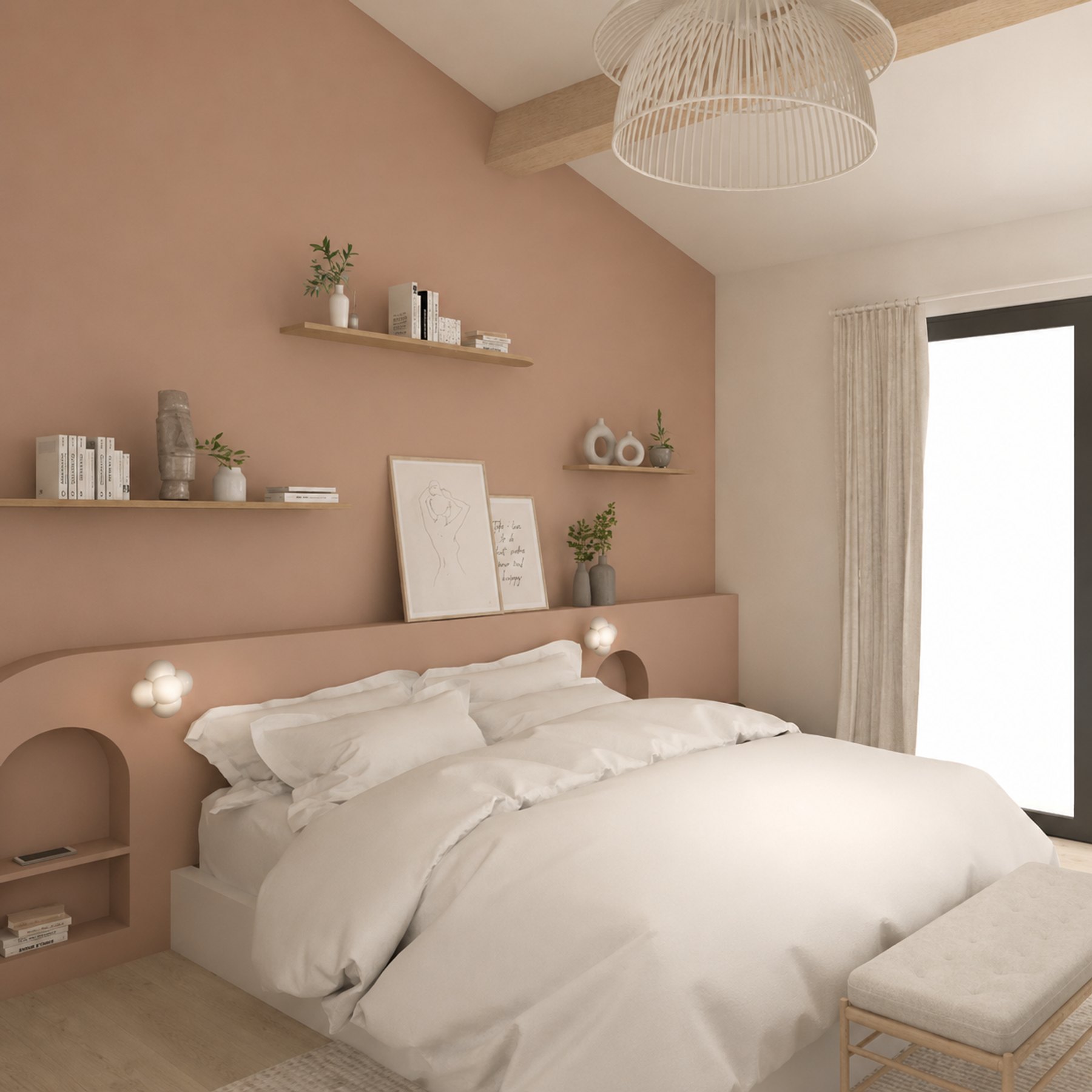Chambre terracotta